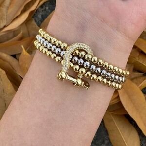 Western Bracelet Cowgirl Horseshoe Buckle Bracelet Southwestern Gold & Silver